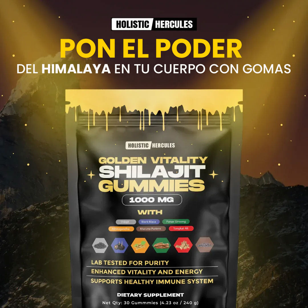 Gomas de Shilajit x60: Suplemento natural para mejorar estrés, ánimo y rendimiento 💪🔥
