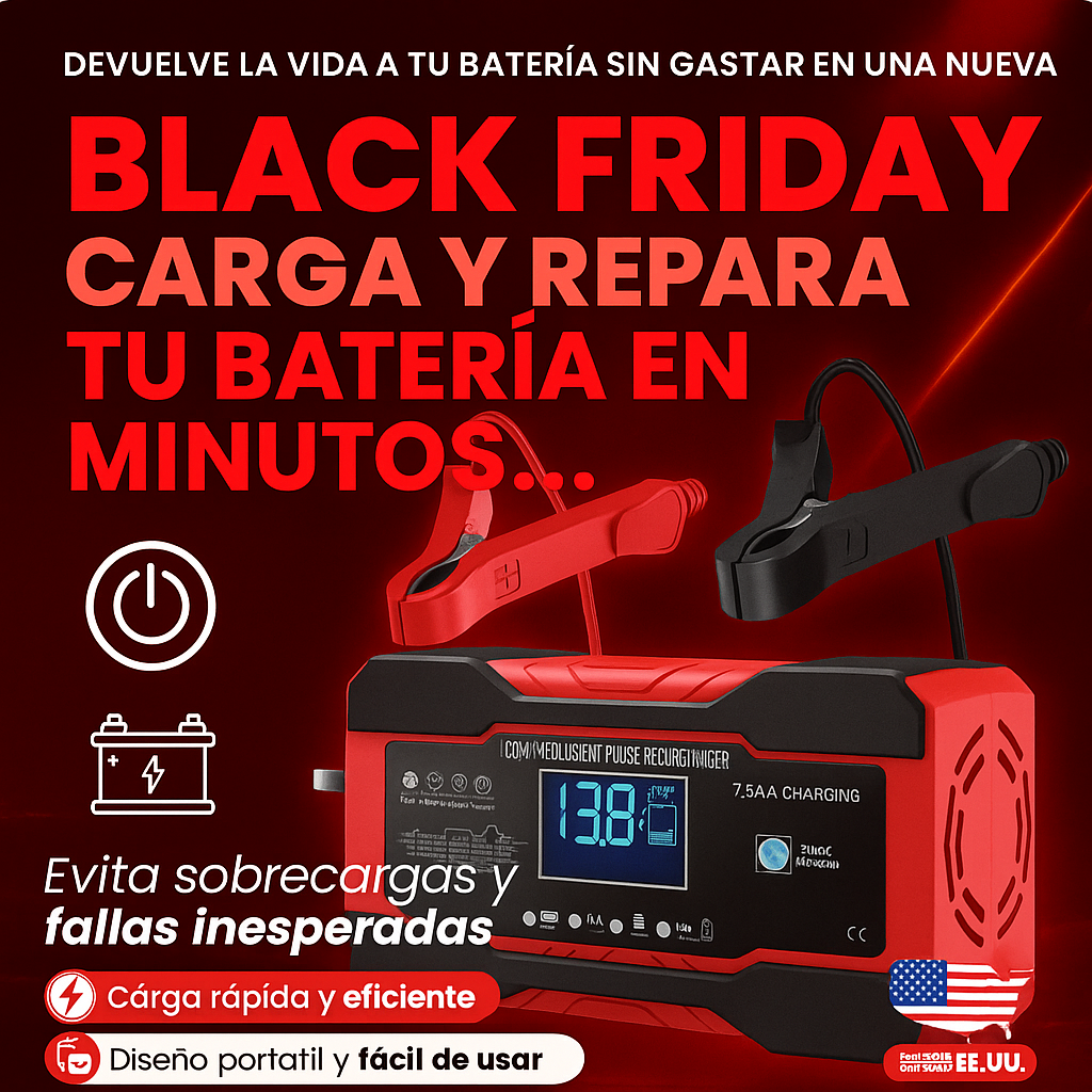 🔥 BLACK FRIDAY: De $250.000 por SOLO $104.900 – Enusic 12V, el cargador que revive tu batería