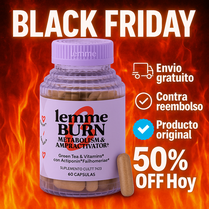 ¡50% OFF Hoy — Precio nunca antes visto en Colombia! LEMME BURN — El quemador #1 entre mujeres que no logran bajar de peso 🔥