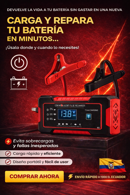 🔥 OFERTA ESPECIAL POR TIEMPO LIMITADO:  De $99.99 por SOLO $43.99 – Enusic 12V, el cargador que revive tu batería