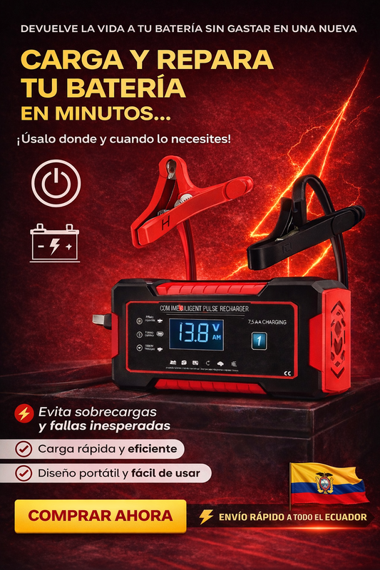 🔥 OFERTA ESPECIAL POR TIEMPO LIMITADO:  De $99.99 por SOLO $43.99 – Enusic 12V, el cargador que revive tu batería